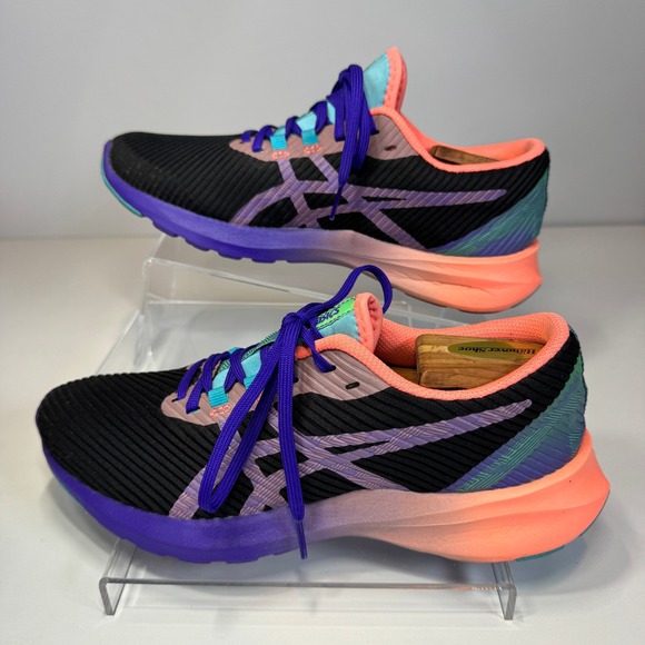 Asics Shoes - ASICS Versablast Running Shoes Womens 8.5 Black Purple Coral Sneakers Gym Sporty